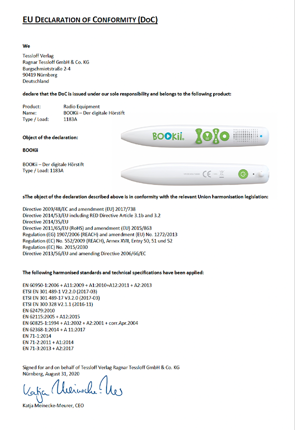 Konformitätserklärung ENG