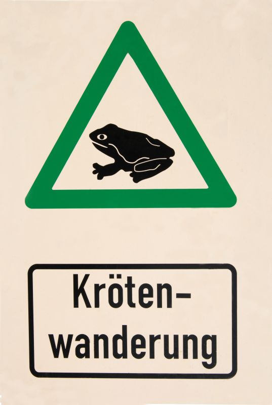 Warnschild Krötenwanderung