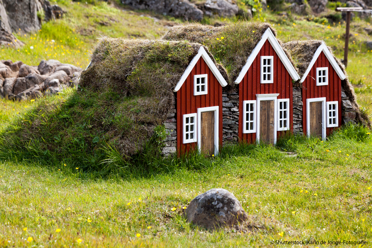 Elves houses on Iceland